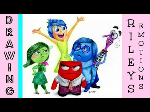 480x360 Inside Speed Drawing Riley's Emotions Joy Anger Disgust - Inside Out Drawing Sadness
