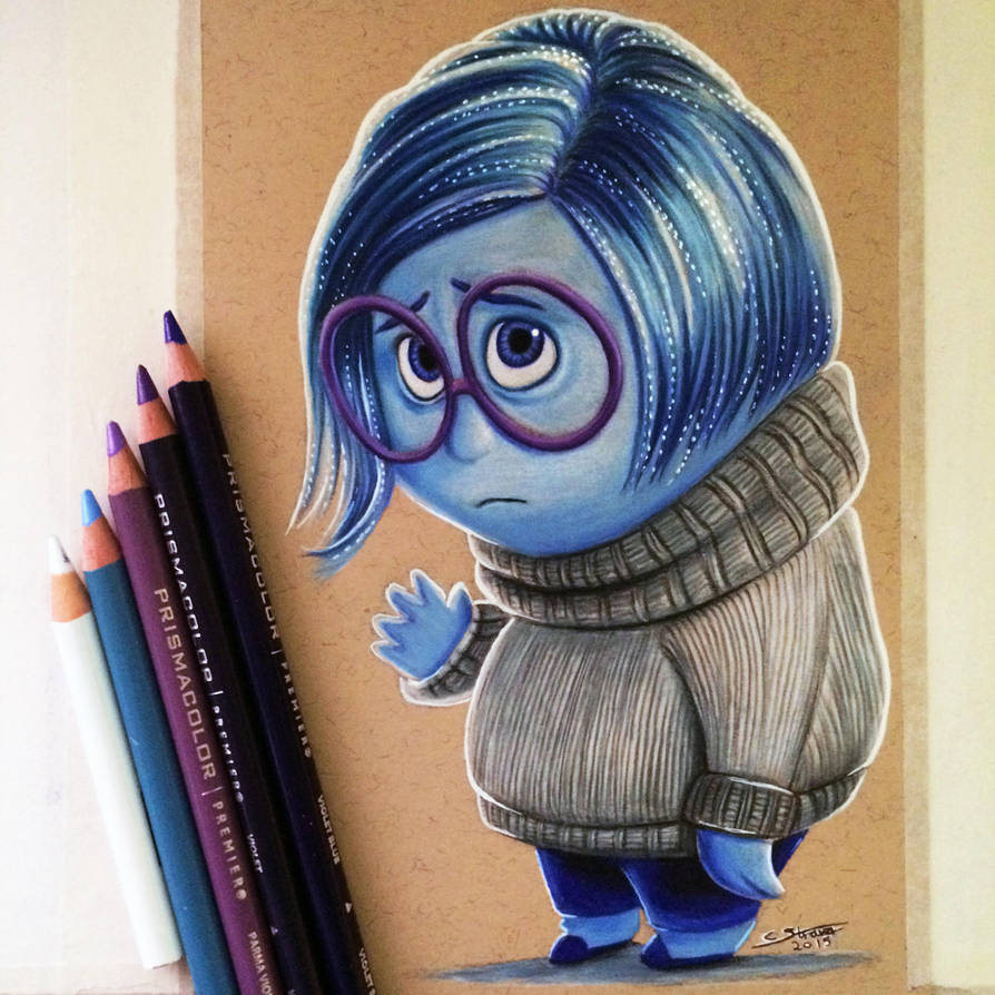 894x894 Sadness Drawing - Inside Out Drawing Sadness