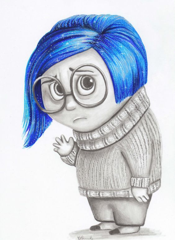 564x775 Sadness From Inside Out Movie - Inside Out Drawing Sadness