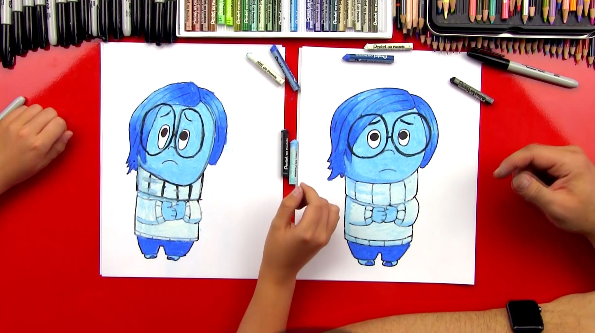 1917x1074 How To Draw Sadness From Inside Out - Inside Out Drawing Sadness