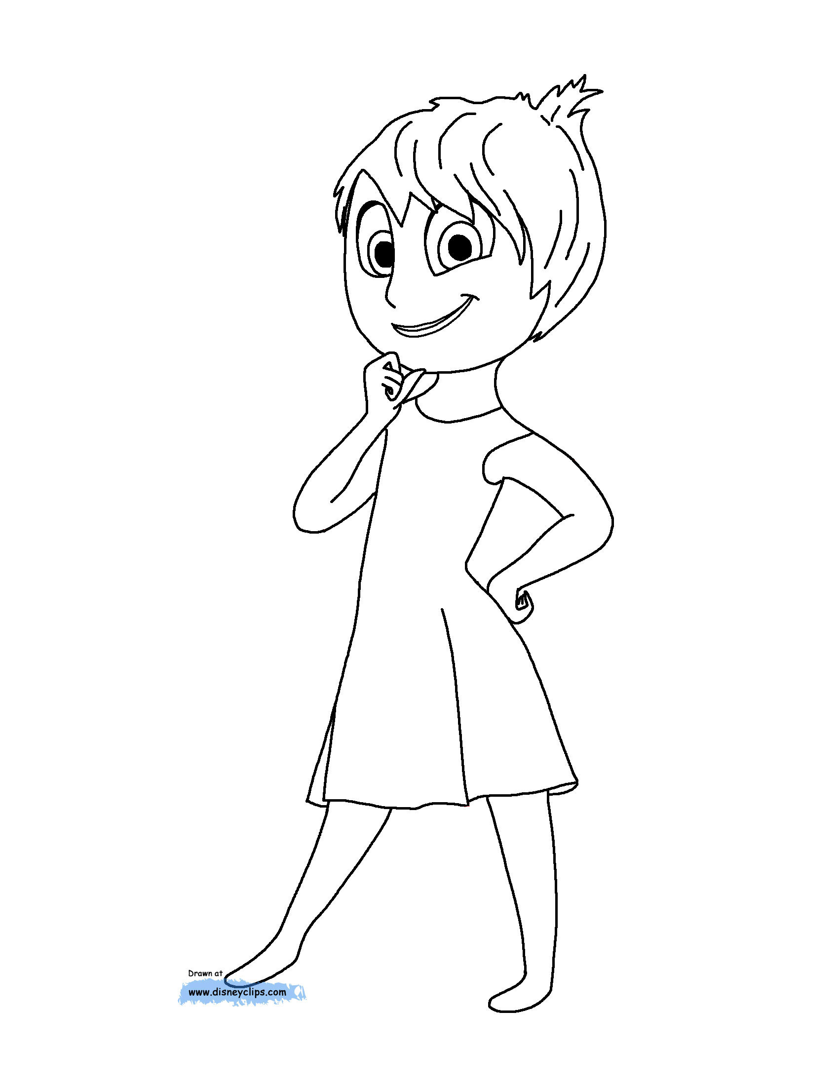 1700x2200 Drawing Inside Out Joy - Inside Out Joy Drawing