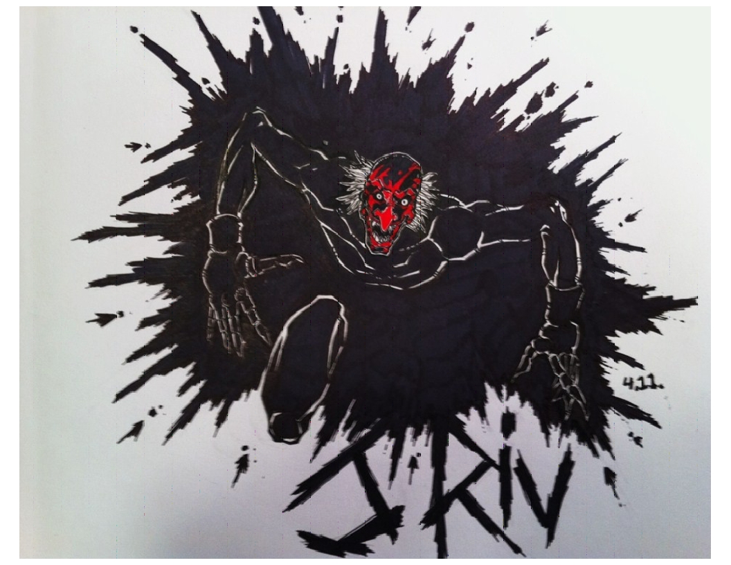 1056x816 demon drawing lipstick for free download - Insidious Demon Drawing