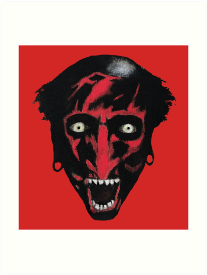 413x549 lipstick face demon art prints - Insidious Demon Drawing