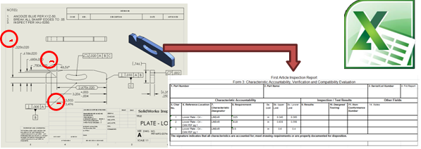 597x212 first article reports and inspection documentation with solidworks - Inspection Drawing
