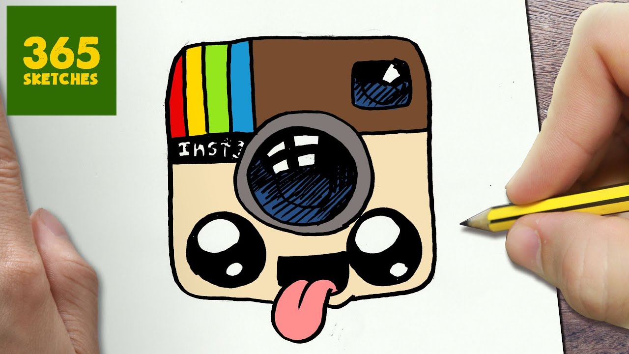 1280x720 how to draw a logo instagram cute, easy step - Instagram Drawings