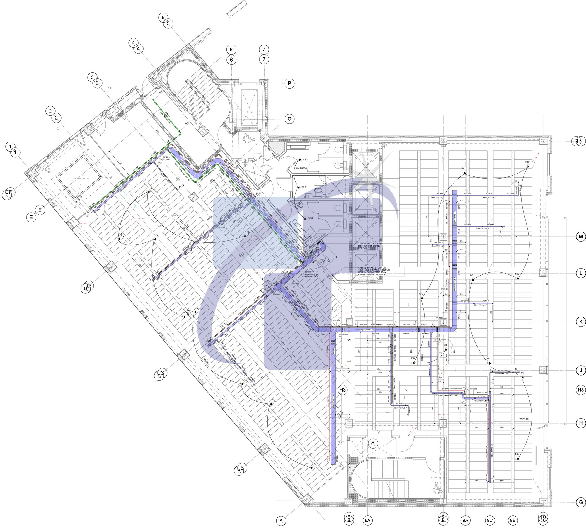 2000x1808 Mep Shop Drawings Portfolio Tesla Outsourcing Services - Installation Drawing