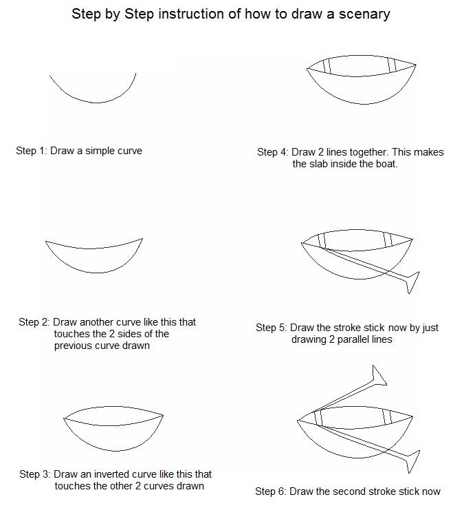 675x754 how to draw a boat - Instruction Drawing