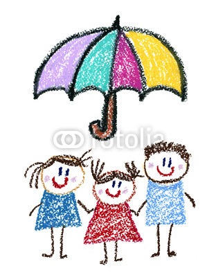 312x400 Family Social Protection Insurance Kids Drawing Children Drawing - Insurance Drawing
