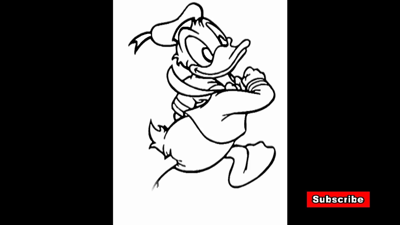 1280x720 How To Draw Donald Duck - Insurance Drawing