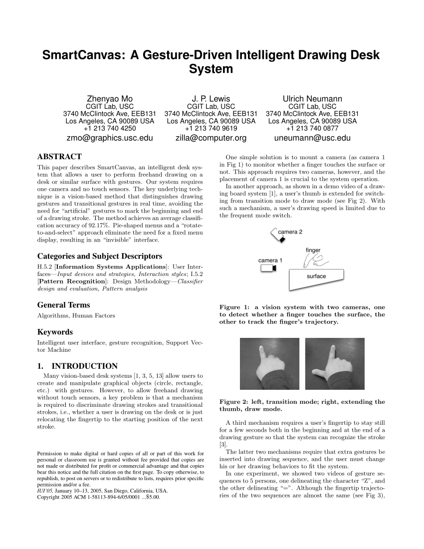 850x1100 Pdf Smartcanvas A Gesture Driven Intelligent Drawing Desk System - Intelligent Drawing
