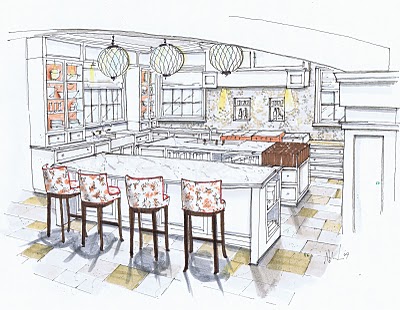 400x310 michelle morelan's hybrid drawings for interior design sketchup blog - Interior Design Drawing