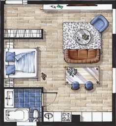 236x256 Interior Design Drawing With Markers My Video Courses, Book, Blog - Interior Design Drawing Tutorial