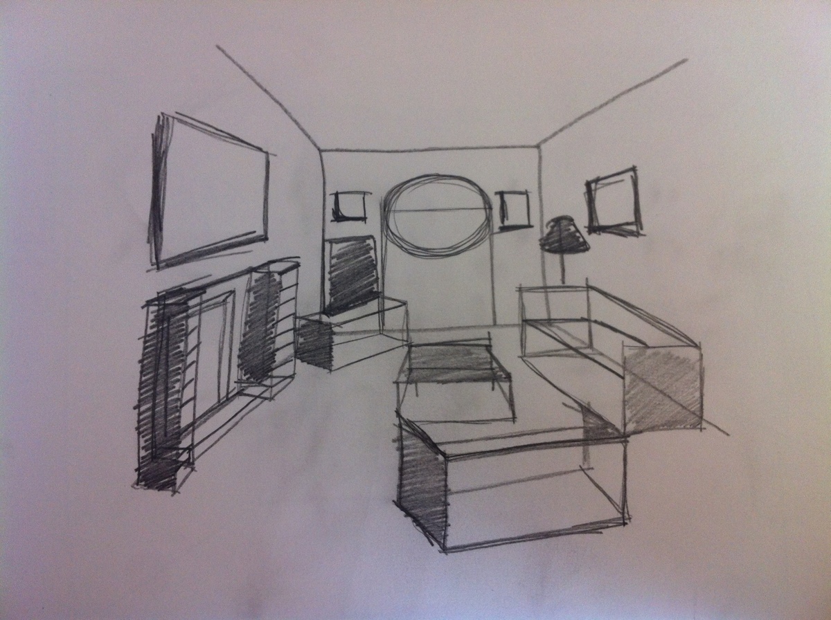 1200x896 Perspective Drawings Tanith Mckenzie Design - Interior Design Drawing Tutorial
