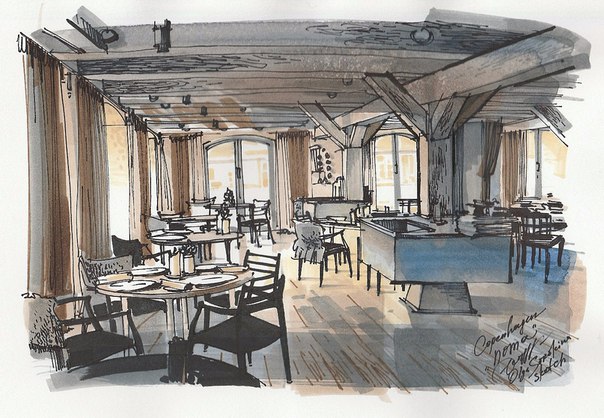 604x418 Interior Design Drawing With Markers My Video Courses, Book, Blog - Interior Drawing