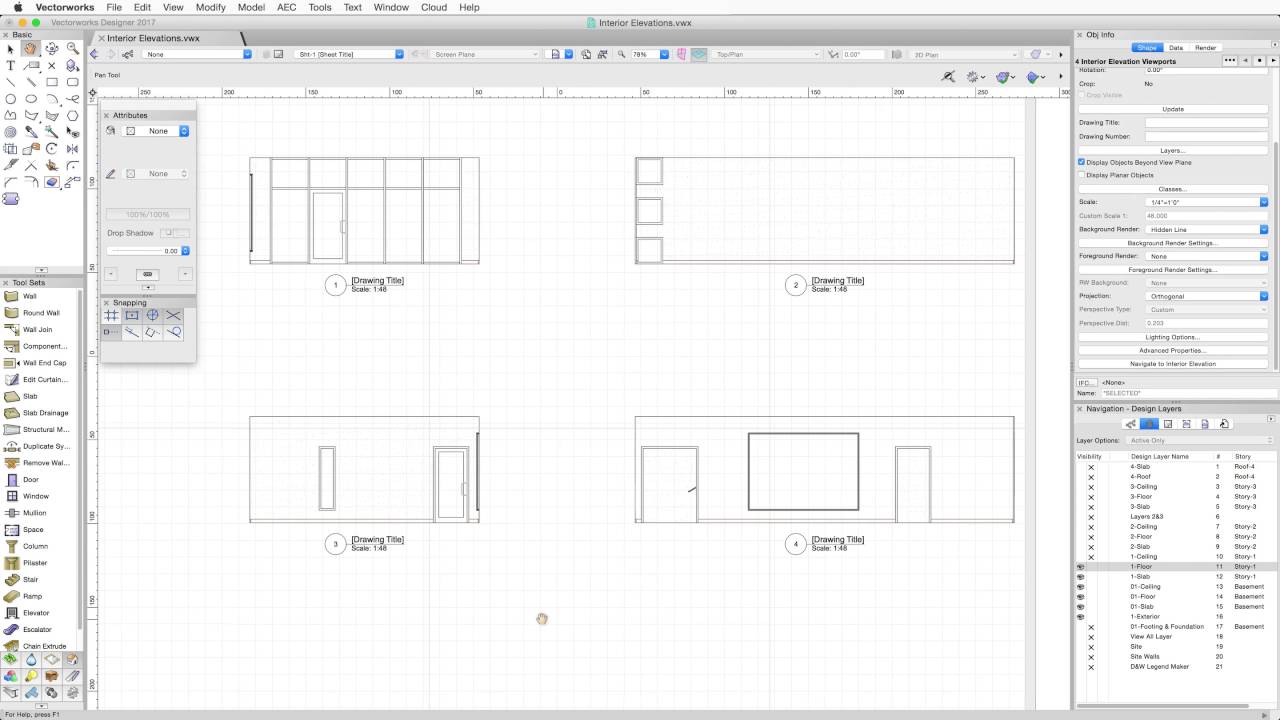 Interior Elevation Drawing