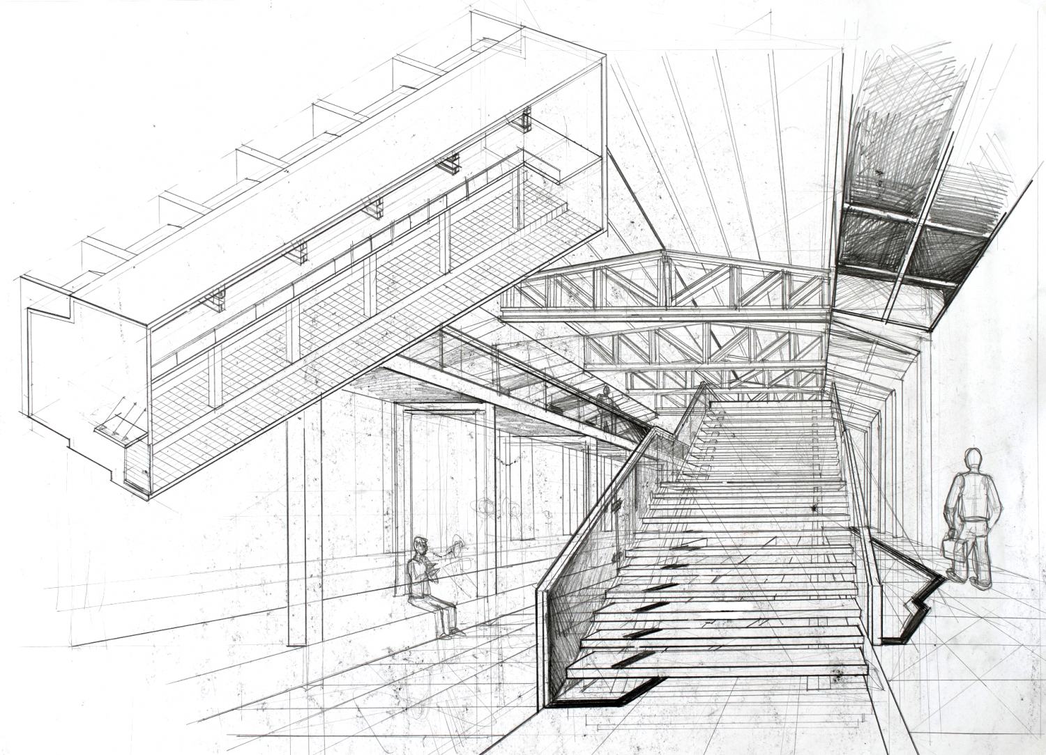 1500x1084 Interior Perspective Arch - Interior Perspective Drawing
