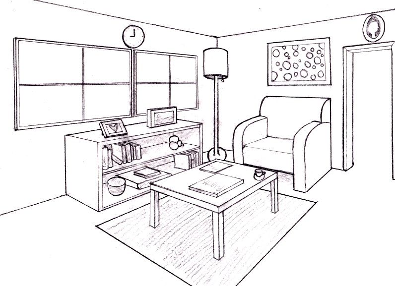 Interior Perspective Drawing At Paintingvalley Com Explore