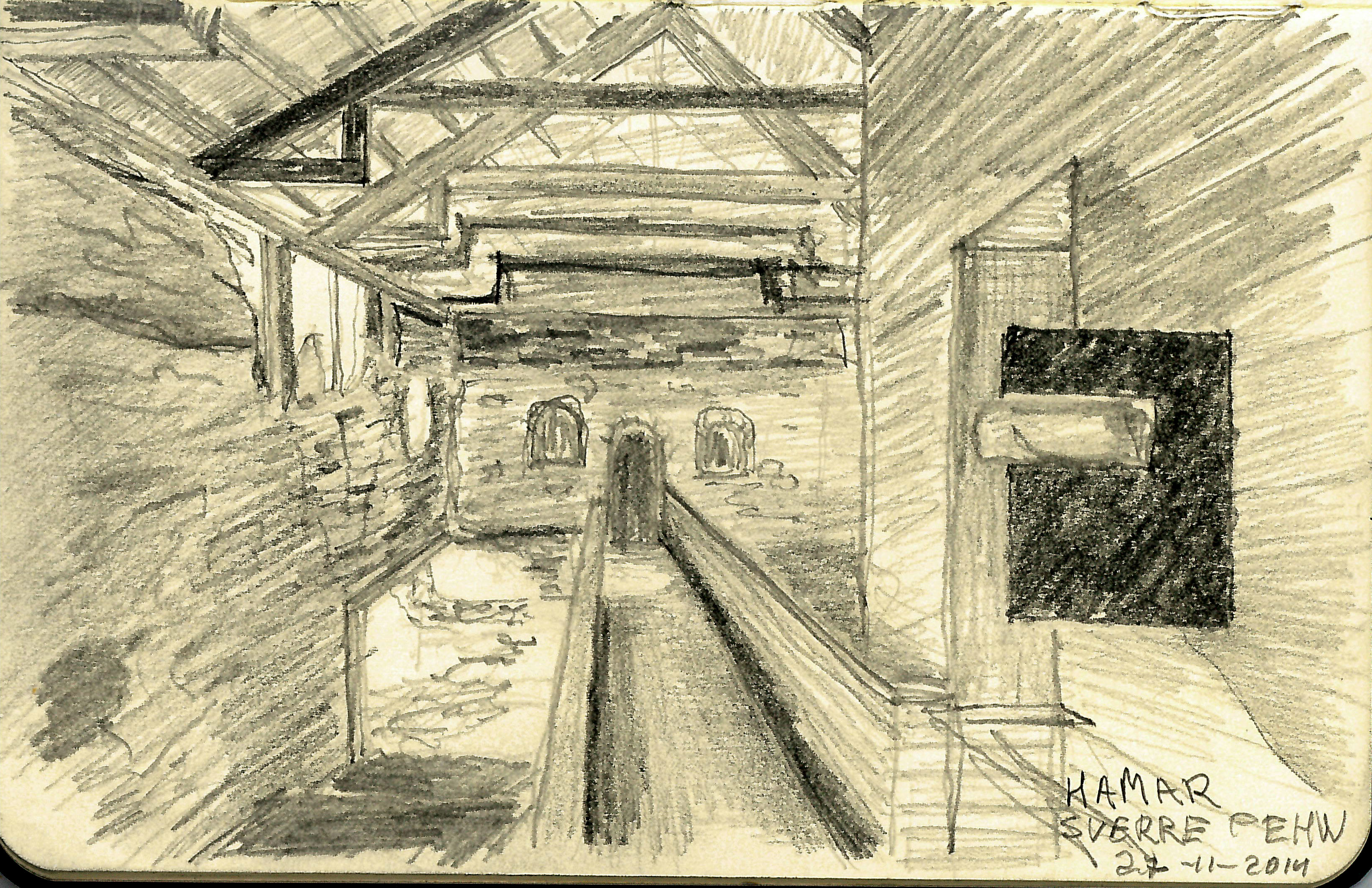 3280x2123 Interior Perspective After Sverre Fehn One Drawing Daily - Interior Perspective Drawing