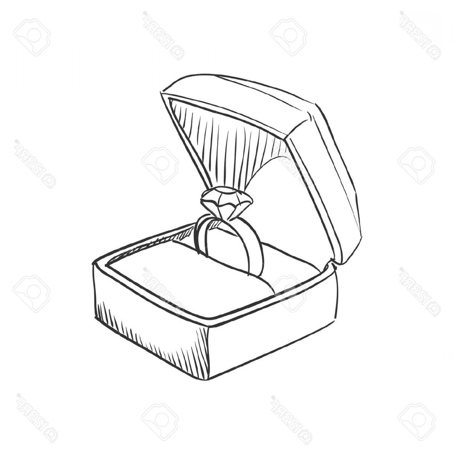 Interlocking Wedding Rings Drawing at