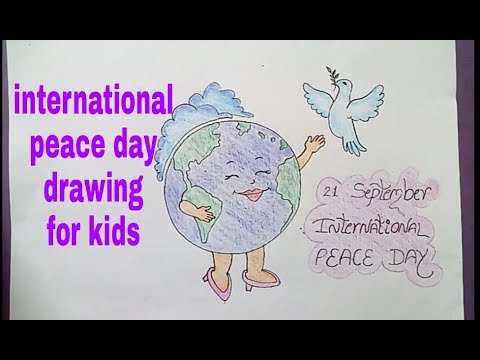 480x360 international peace day drawing for kids - International Drawing