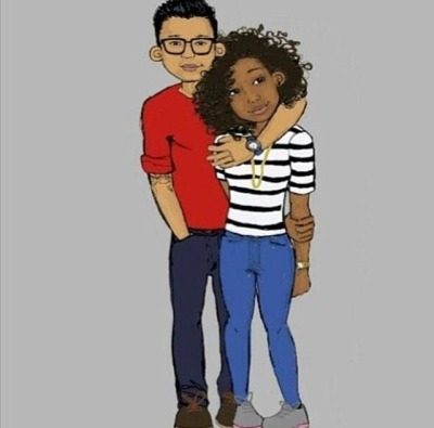 400x395 Bwam Love Tumblr - Interracial Couple Drawing