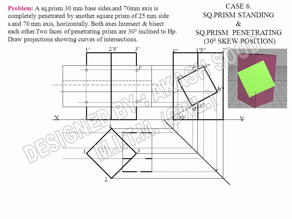 960x720 Intersection Of Solids - Intersection Drawing