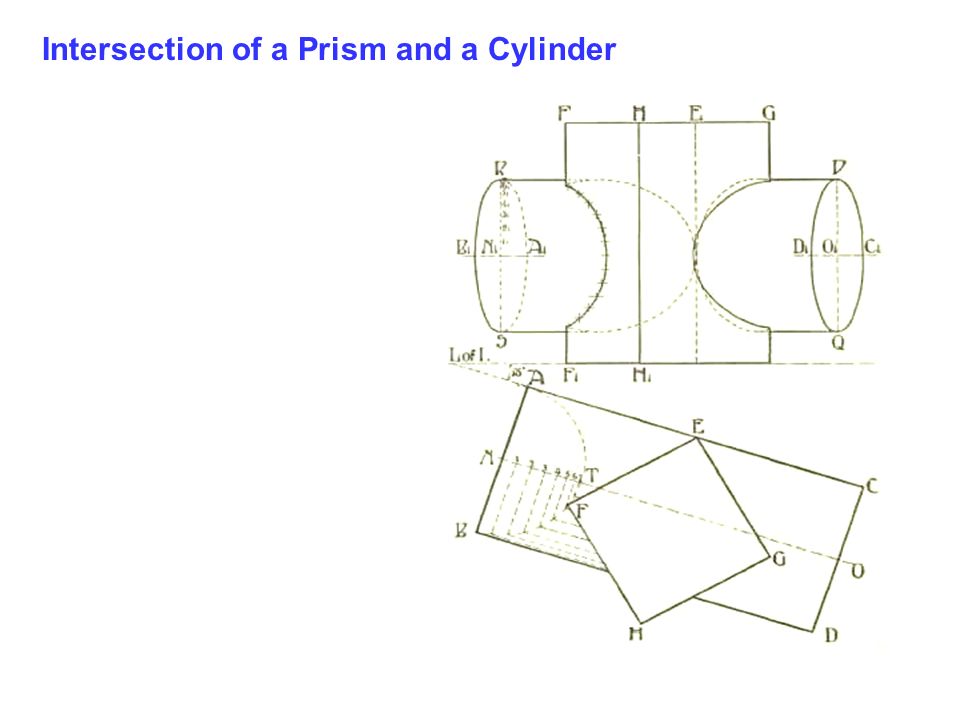 960x720 Presentation On Intersection Of Solids - Intersection Drawing