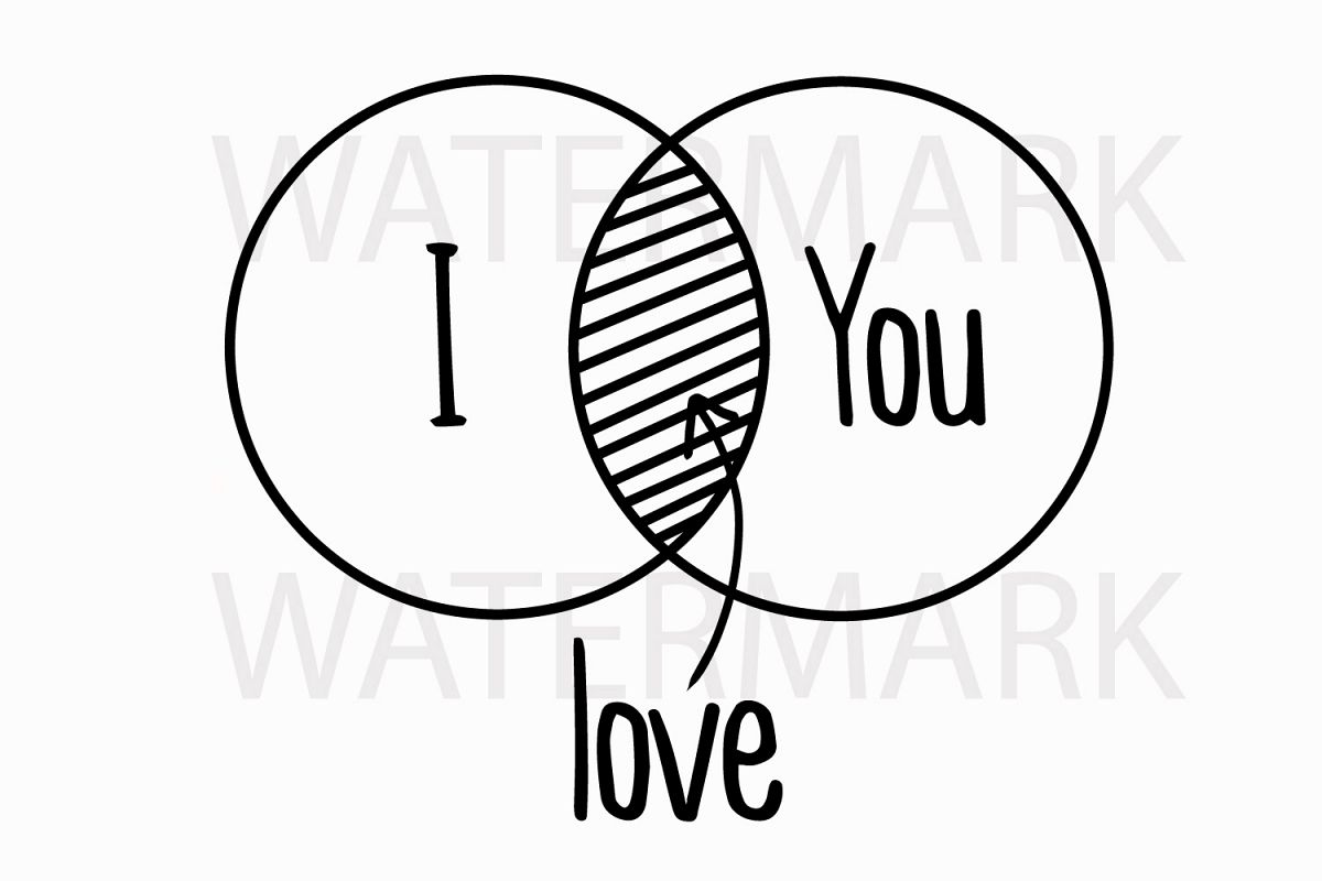 1200x800 Intersection Of Love Between I And You - Intersection Drawing