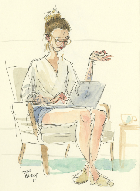 477x653 Coffee Drawing An Interview Todd Bright Artist - Interview Drawing