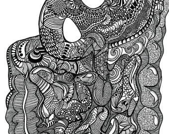 340x270 Intestines Art Etsy - Intestines Drawing