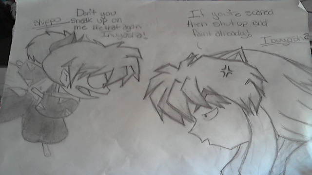 640x360 Anime Drawing Images Inuyasha And Shippo Wallpaper And Background - Inuyasha Drawing