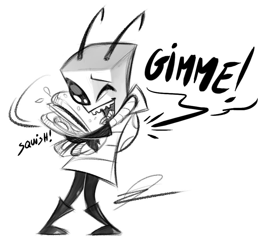 950x850 Lady Math On Twitter I'm Watching Invader Zim Lately Just So - Invader Zim Drawings