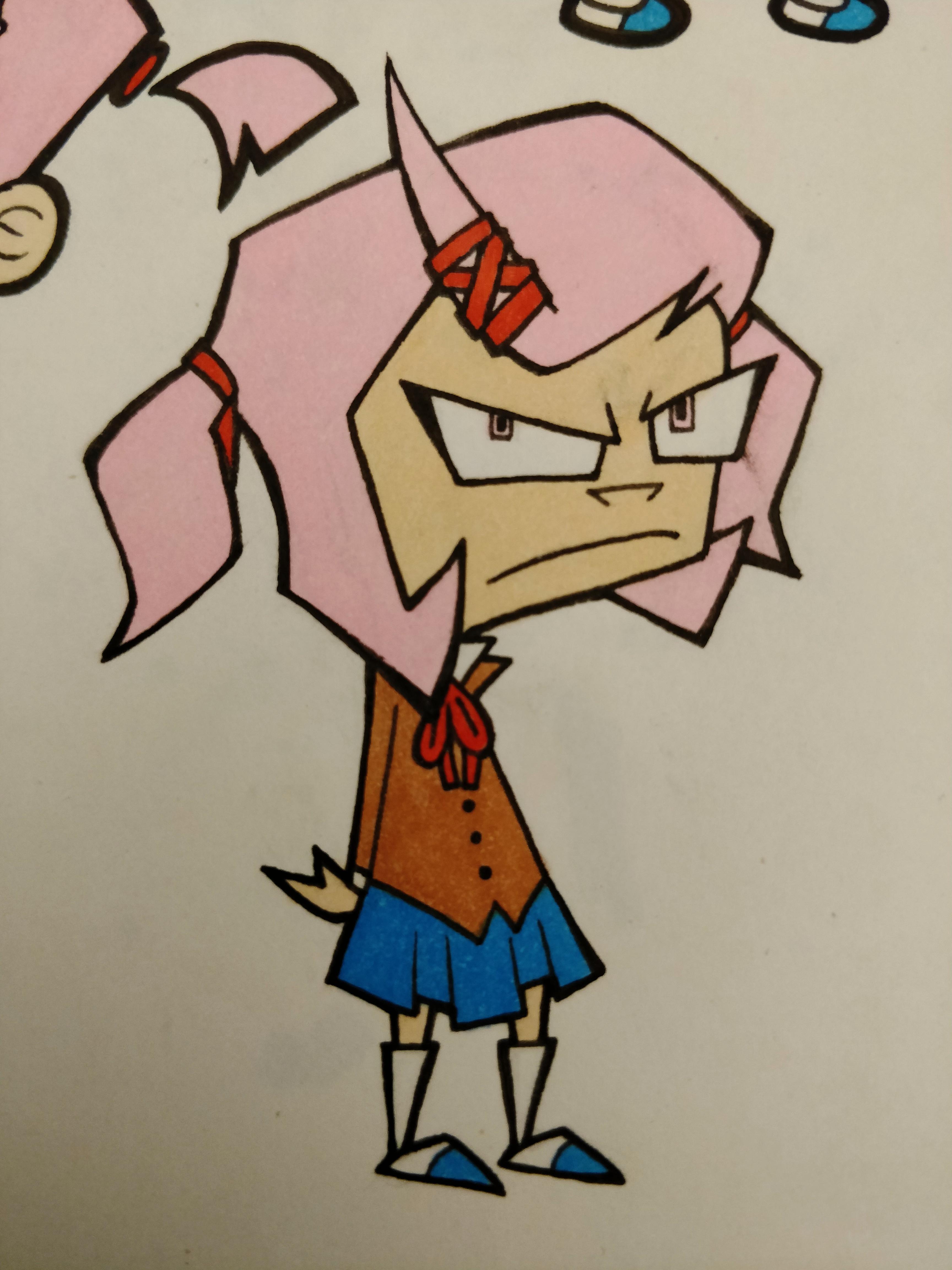 3456x4608 Someone Mentioned I Should Draw Natsuki In Invader Zim Style - Invader Zim Drawings