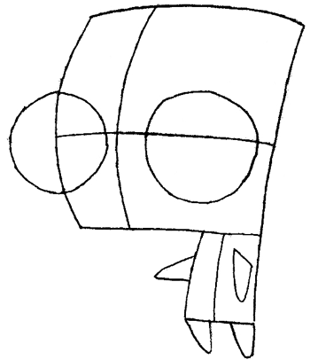 350x406 Step Drawing Tutorial Gir From Invader Zim In Easy Steps - Invader Zim Drawings