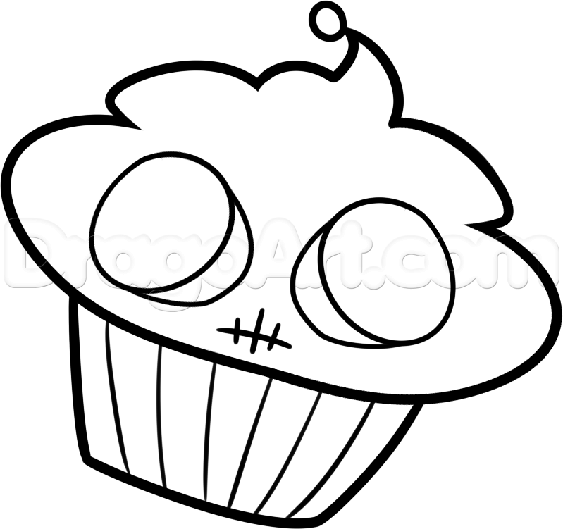 799x751 Step How To Draw An Invader Zim Cupcake - Invader Zim Drawings