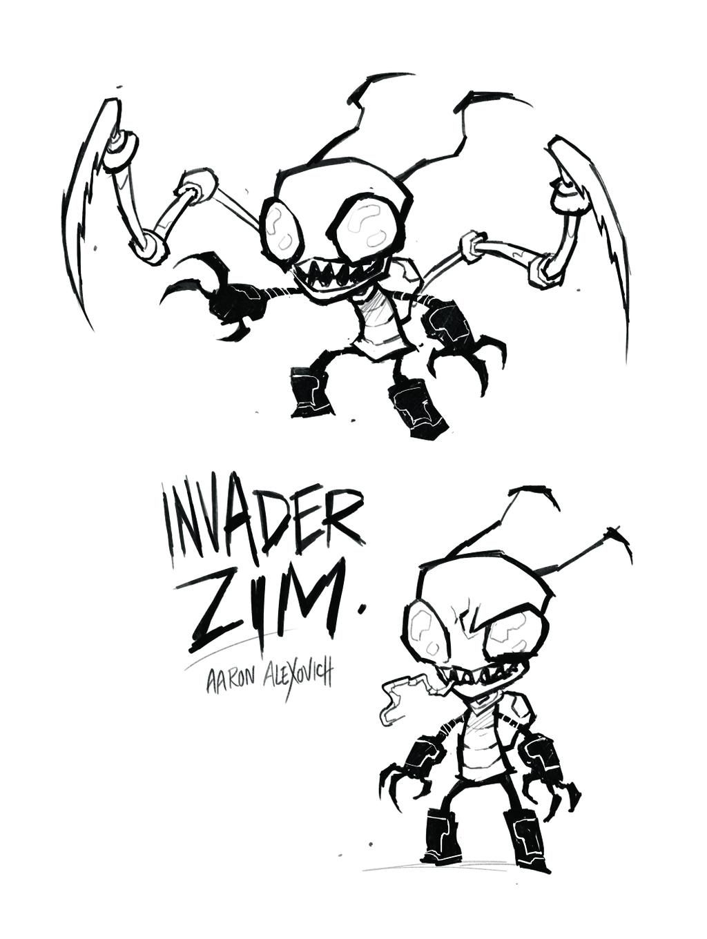 1024x1360 Drawing Of Zim - Invader Zim Drawings