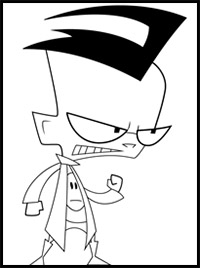 200x268 how to draw invader zim characters gir, zim, dib, and others - Invader Zim Drawings