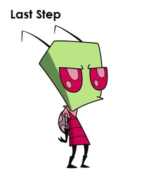 300x388 How To Draw Zim - Invader Zim Drawings