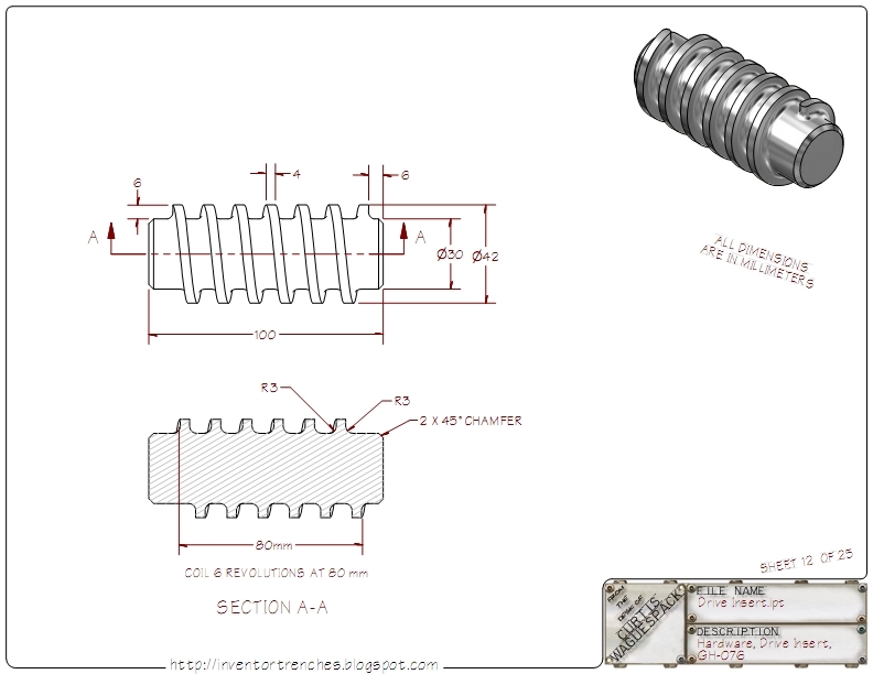 792x612 autodesk inventor practice part drawings cad model library - Inventor 3d Drawing