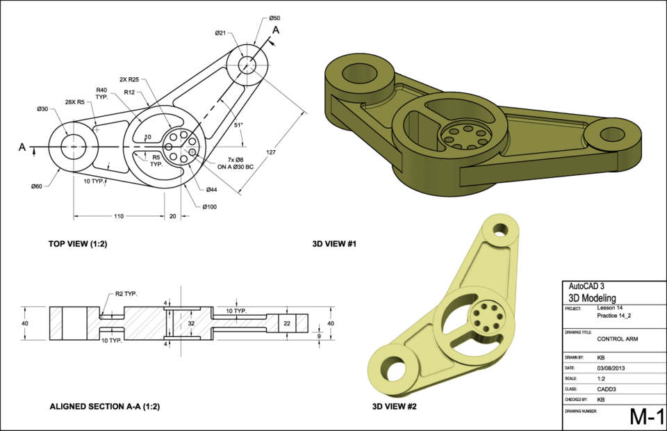 960x620 control arm cad model library grabcad - Inventor 3d Drawing