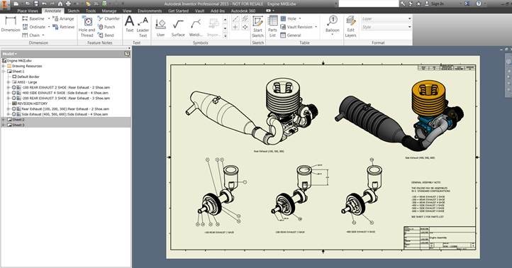 inventor 3d model to 2d drawing