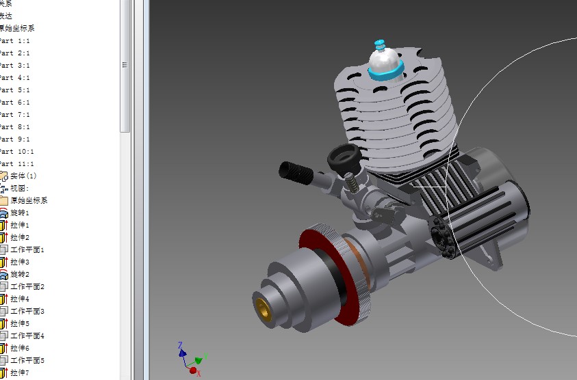 843x556 rc car nitro engine drawing inventor design model remote - Inventor 3d Drawing