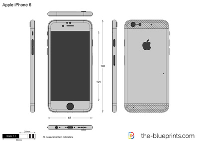 400x283 apple iphone vector drawing - Iphone 6 Drawing
