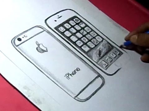 480x360 how to draw apple iphone drawing for kids - Iphone 6 Drawing