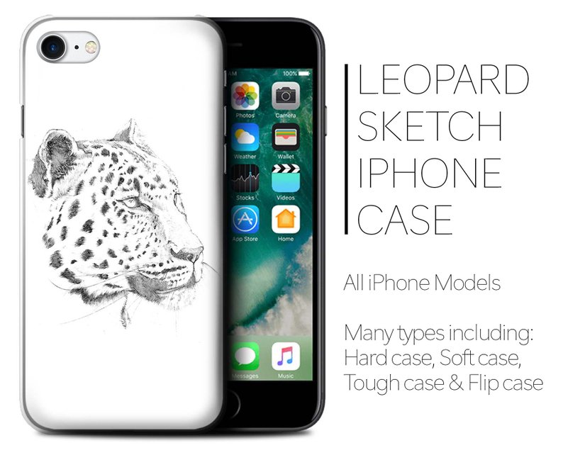 794x635 leopard iphone case sketch drawing phone case iphone plus etsy - Iphone 7 Drawing