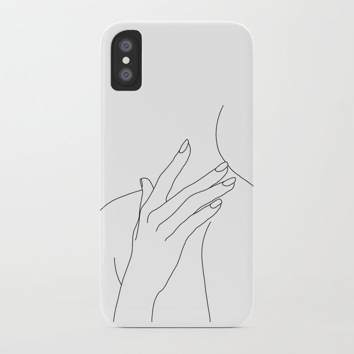 700x700 Female Body Line Drawing - Iphone Case Drawing