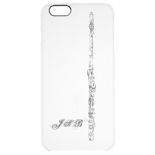 540x540 Flute Line Drawing, Customisable Initials Uncommon Iphone Case - Iphone Case Drawing