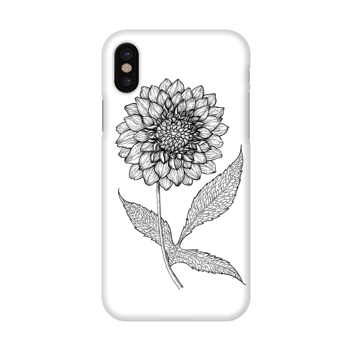 700x700 Iphone X Cases Dahlia Drawing - Iphone Case Drawing