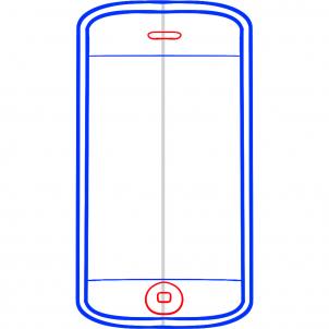 302x302 drawing printout how to draw an iphone, iphone - Iphone Drawing