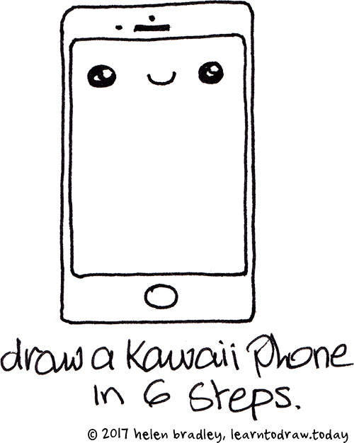 500x626 Learn To Draw An Iphone In Steps Learn To Draw - Iphone Drawing